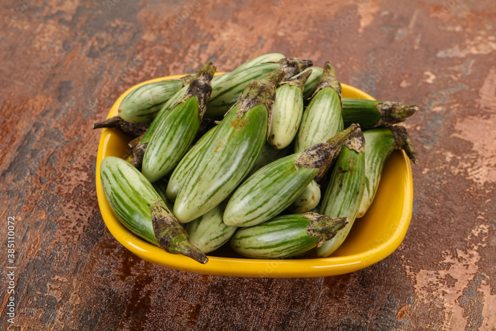 Green asian eggplant Green asian eggplant