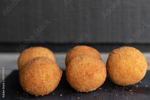 Bolinhas de queijo, brazilian finger food and party snack photo