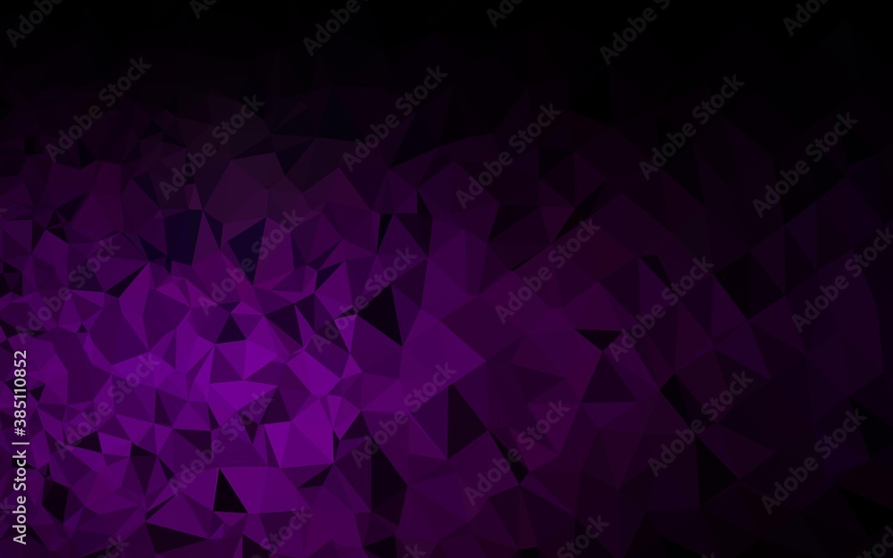 Obraz premium Dark Purple vector polygonal pattern.