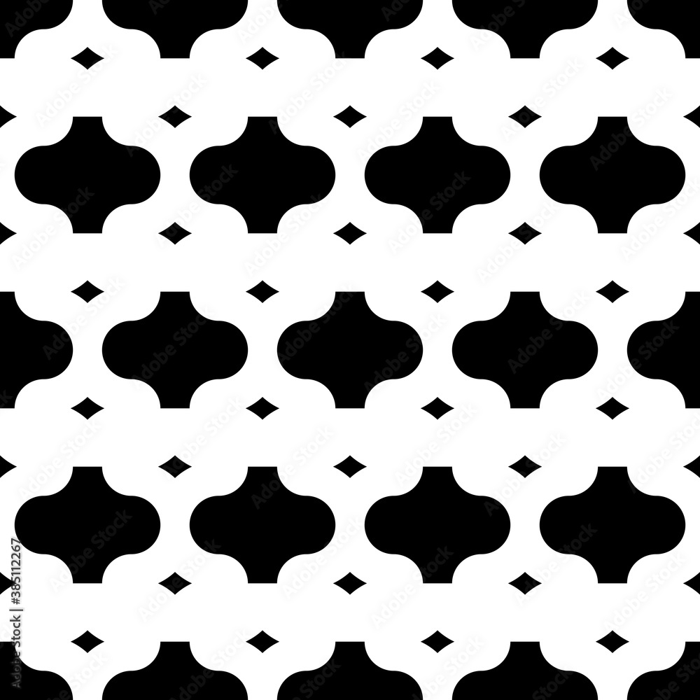 Seamless pattern with paseo ornament. Oriental traditional ornamentation with repeated rounded shapes. Window tracery wallpaper. Grid motif. Digital paper, textile print, web design. Vector art image. Seamless pattern with paseo ornament. Oriental traditional ornamentation with repeated rounded shapes. Window tracery wallpaper. Grid motif. Digital paper, textile print, web design. Vector art image.