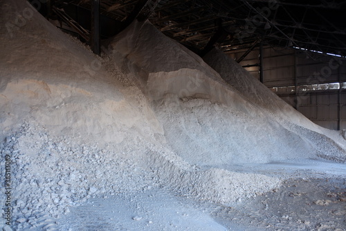 Valokuva Extraction of gypsum rock. Gypsum warehouse