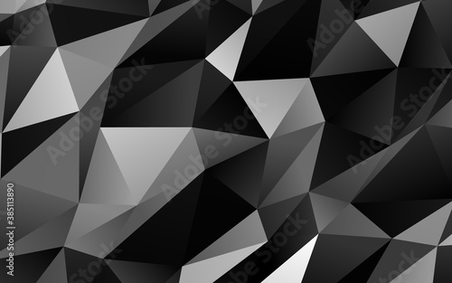 Dark Silver  Gray vector polygonal template.
