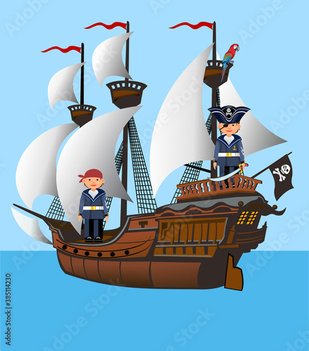 Pirate ship and little pirate carnival
