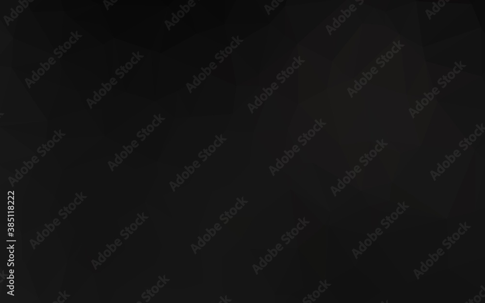Fototapeta premium Dark Black vector shining triangular pattern.