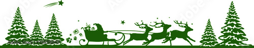 CHRISTMAS deers sleigh santa claus vector 