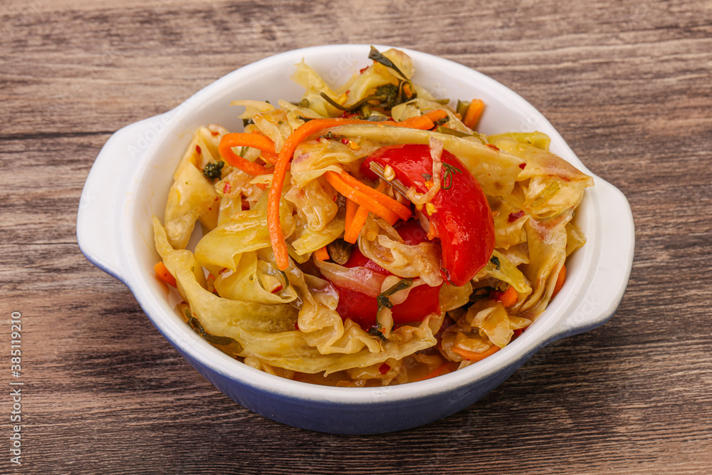 Spicy pickled cabbage with carrot Spicy pickled cabbage with carrot