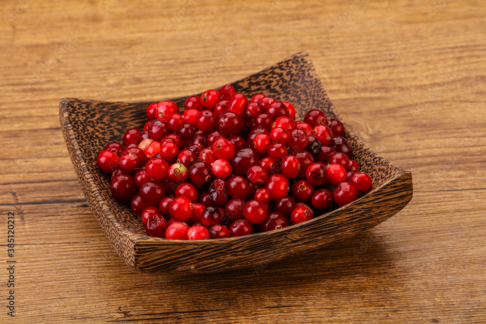 Sweet and tasty cranberry in the bowl Sweet and tasty cranberry in the bowl