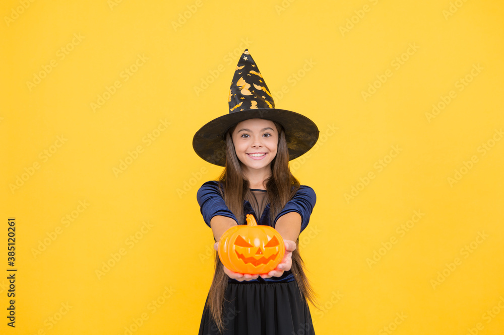 happy kid wear witch hat holding pumpkin to create jack o lantern on halloween, halloween jack o lantern happy kid wear witch hat holding pumpkin to create jack o lantern on halloween, halloween jack o lantern