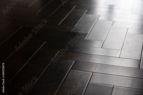tile floor pattern background in black and white © pushish images