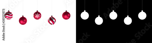 3D rendering Christma balls	