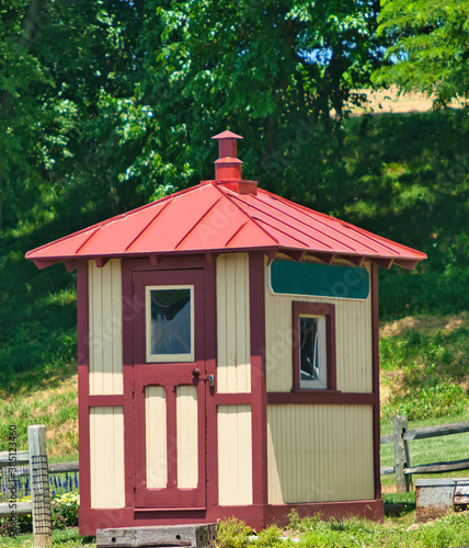 Old Train Switch House on a Sunny Day