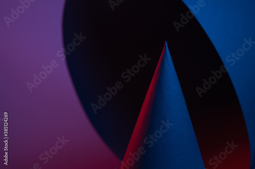 Abstract colourful paper cones for backgrounds