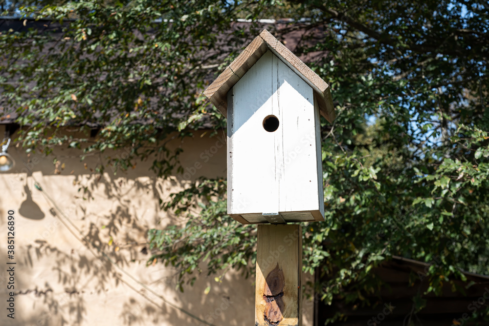 Wooden bird house