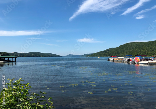 Summer view on Otsego Lake from Lake Front Park in Cooperstown NY