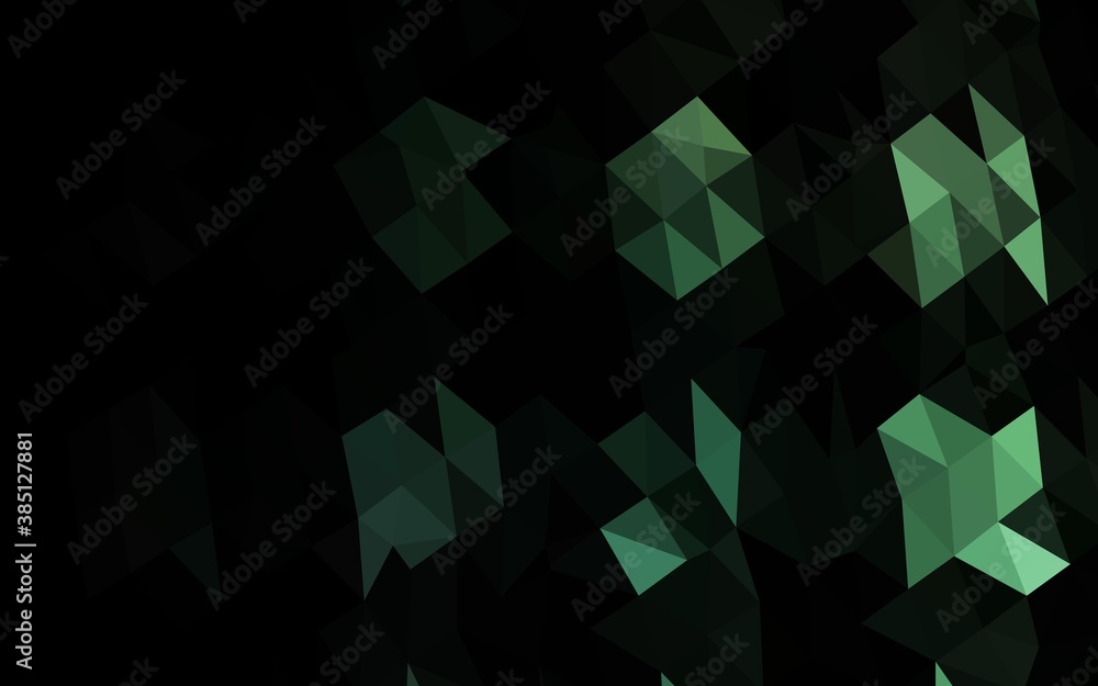 Dark Green vector blurry triangle pattern. Dark Green vector blurry triangle pattern.