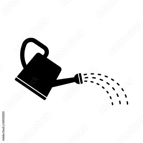 Watering can icon. Vector illustration on withe background. Flat design.