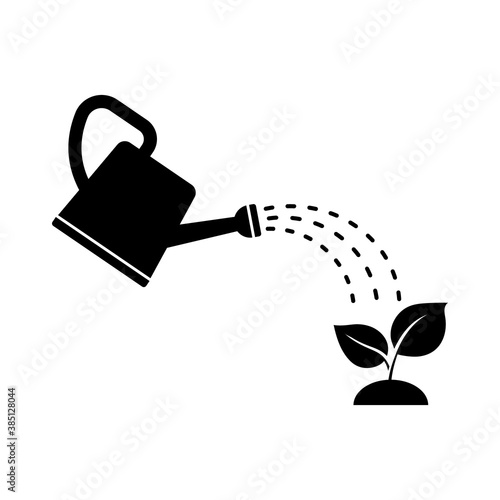 Plant watering icon. Vector illustration on withe background. Isolated.