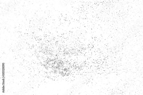 Aged old coarse fine grain layer. Grimy flaky scrub small gritty dust covering grunge wall. Messy hard crust of retro surface. Flecked speckle mud, debris trash, splatter blotch for overlay 3d design