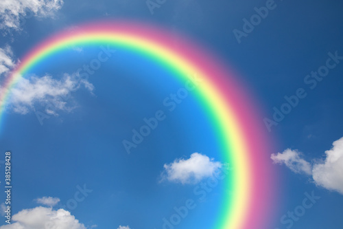 beautiful sky and rainbow background © pushish images