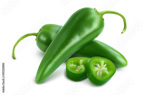 Photos jalapeno pepper isolated on white background