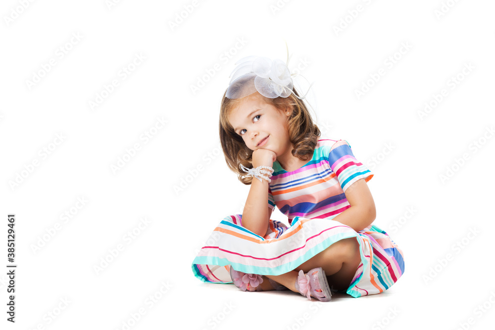 cute little girl on the floor cute little girl on the floor