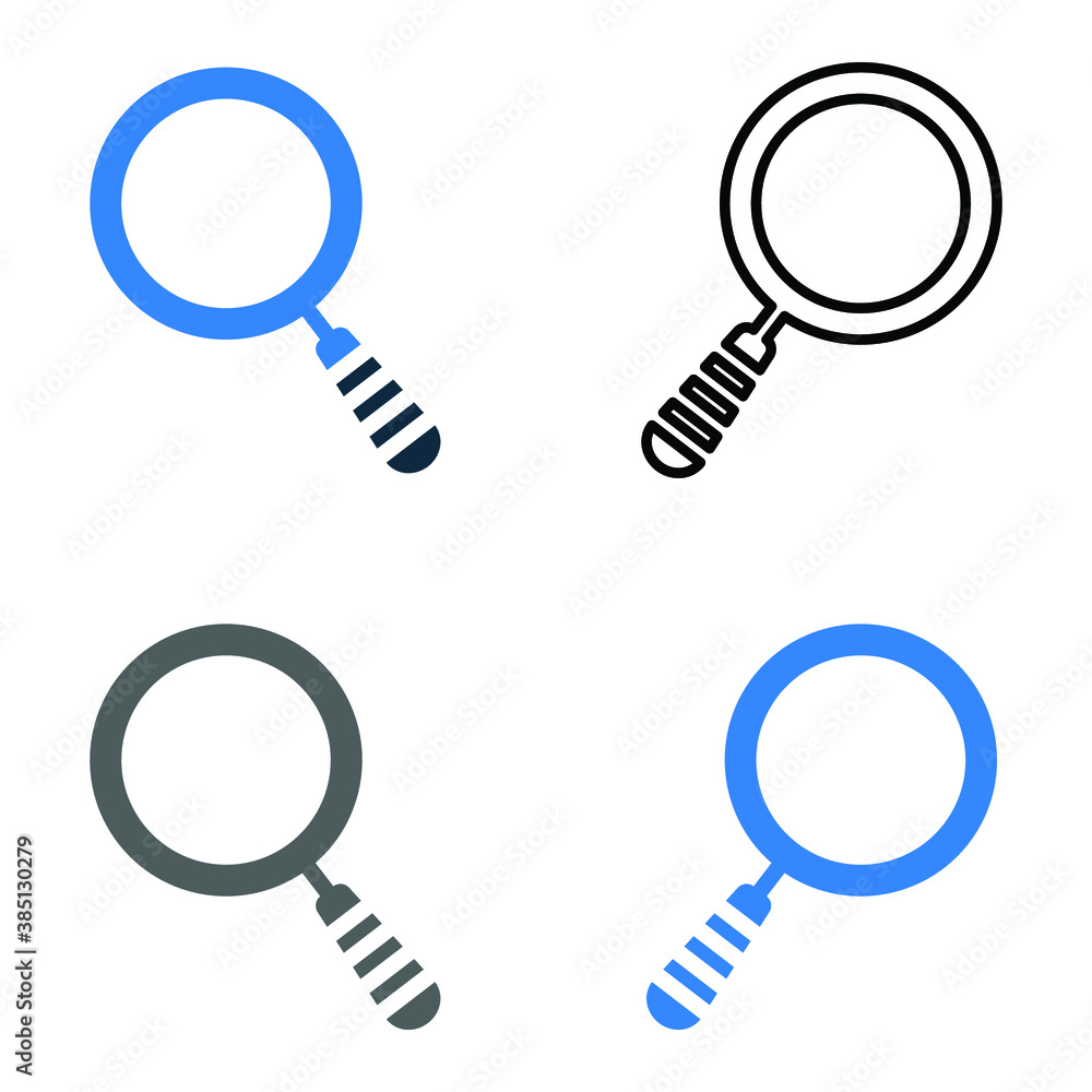 Magnifier, search, seo icon. Editable vector isolated on a white background.