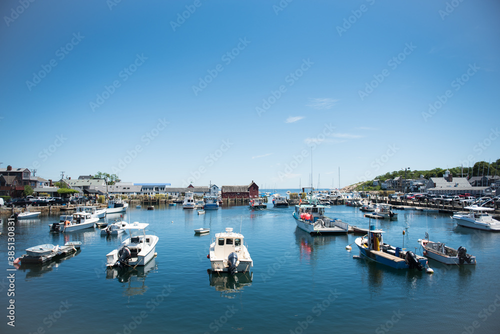 Boats in Rockport harbor