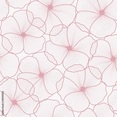 seamless abstract pink  floral   pattern
