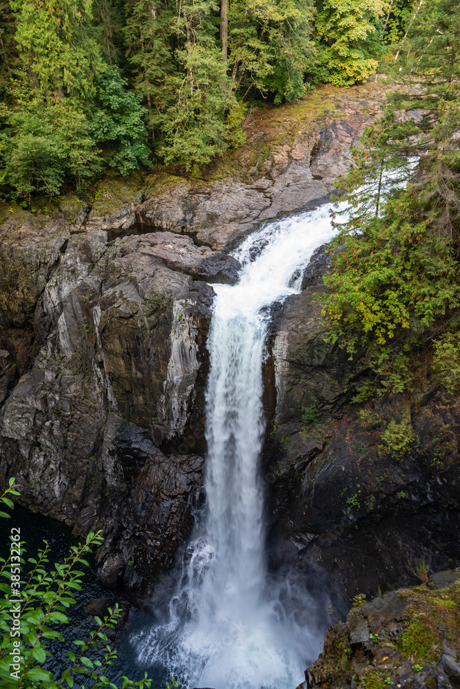 Elk Falls on the Campbell River in British Columbia, Canada.
Elk Falls on the Campbell River in British Columbia, Canada.