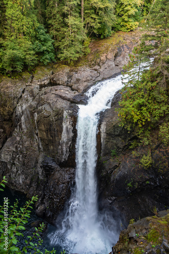 Elk Falls on the Campbell River in British Columbia  Canada. 