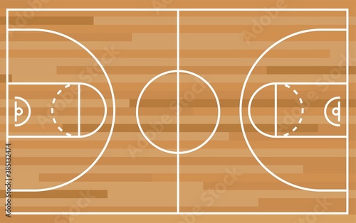 vector illustration of basketball playground
