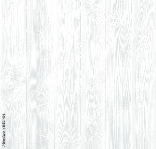 Vector white wood panel texture for backgrounds or design. Rustic grayscale wooden  wallpaper. White washed wood. Table top view. EPS10