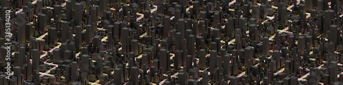 Techno mega city  urban and futuristic technology concepts  original 3d rendering