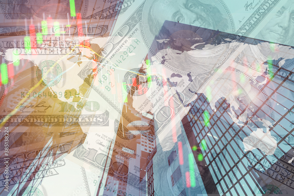 Double exposure business network connection and global economy and money trading graph background. Trend of future digital business economy. elements of this Images furnished by NASA. Double exposure business network connection and global economy and money trading graph background. Trend of future digital business economy. elements of this Images furnished by NASA.