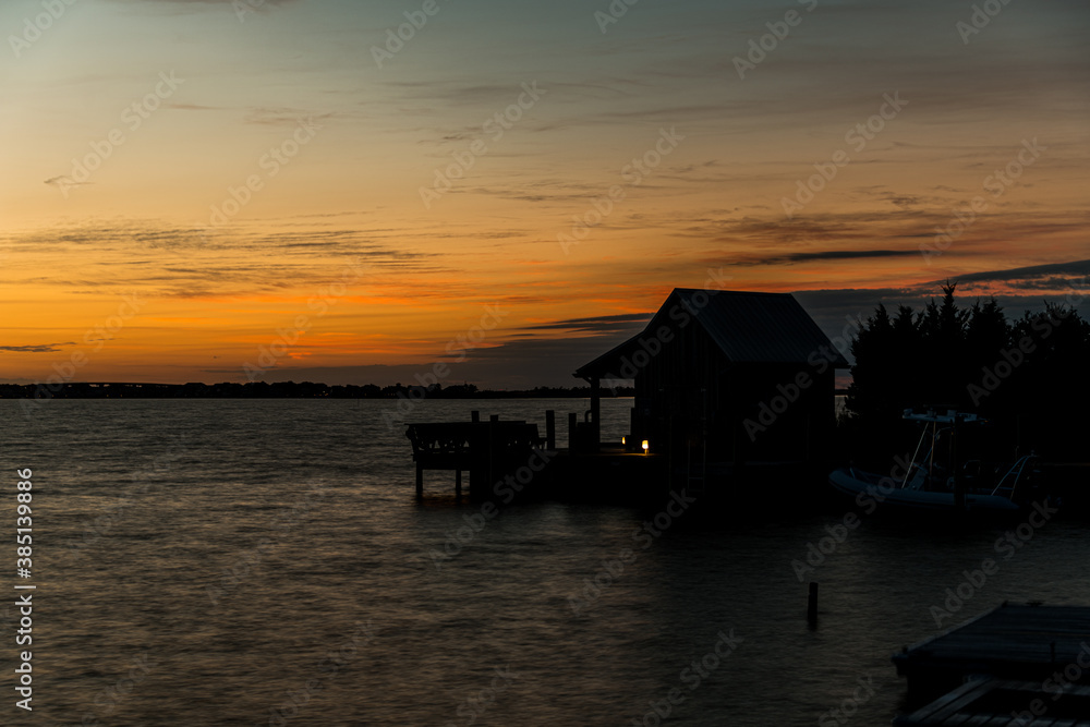 Boathouse at Sunrise