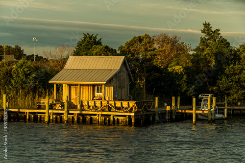 Boathouse at Sunrise photo