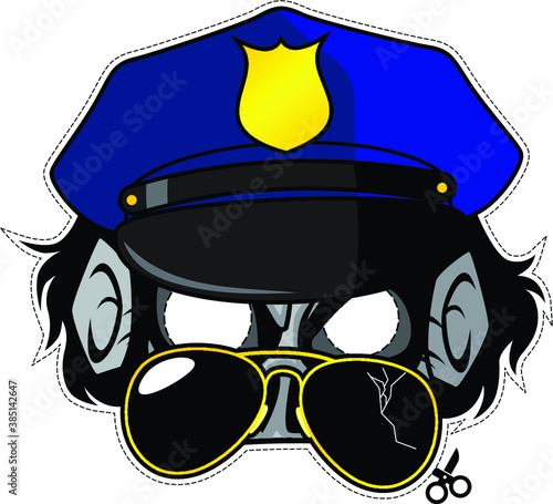 Zombie Invasion Paper Mask - Police Officer