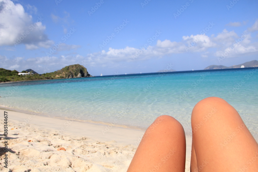 Fototapeta premium woman on the beach