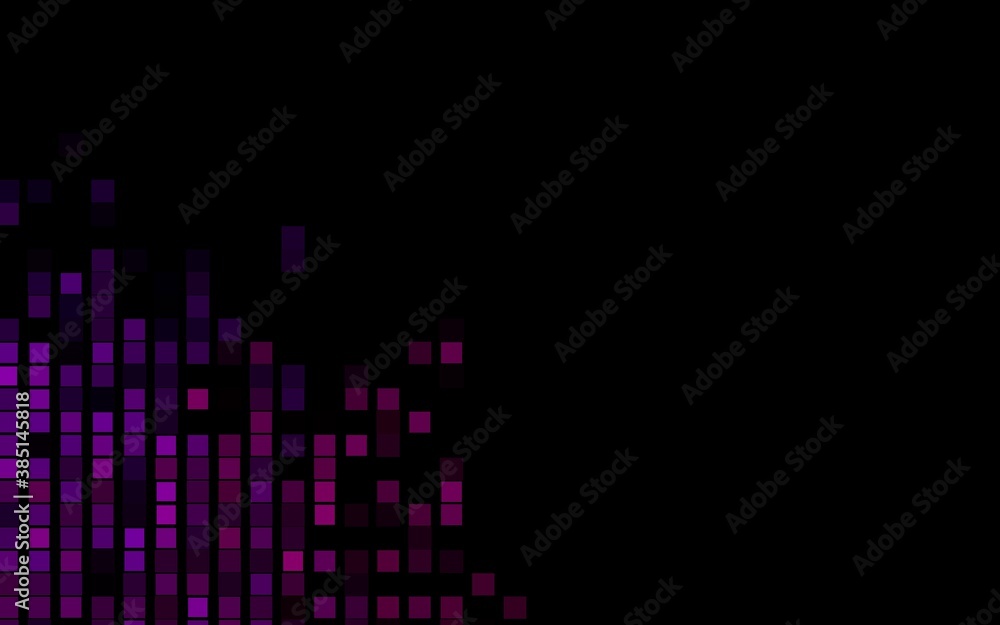 Dark Purple vector background with rectangles.