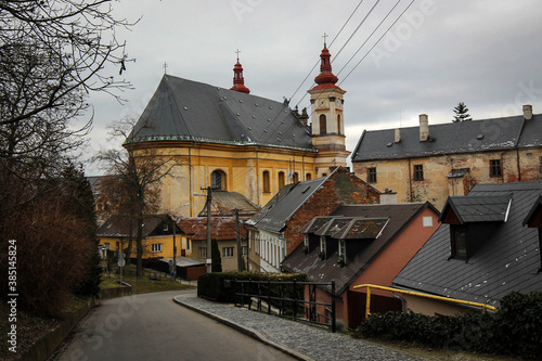 Annunciation church view in Sternberk town, Czech Republic