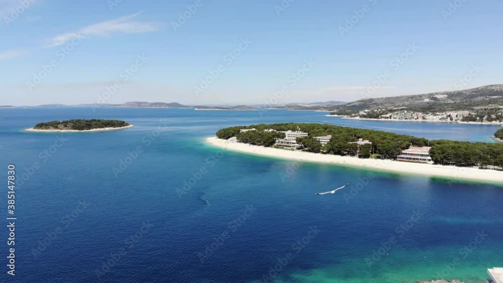 Aerial drone 4K cinematic shot of Primošten, Croatia 3 Aerial drone 4K cinematic shot of Primošten, Croatia 3
