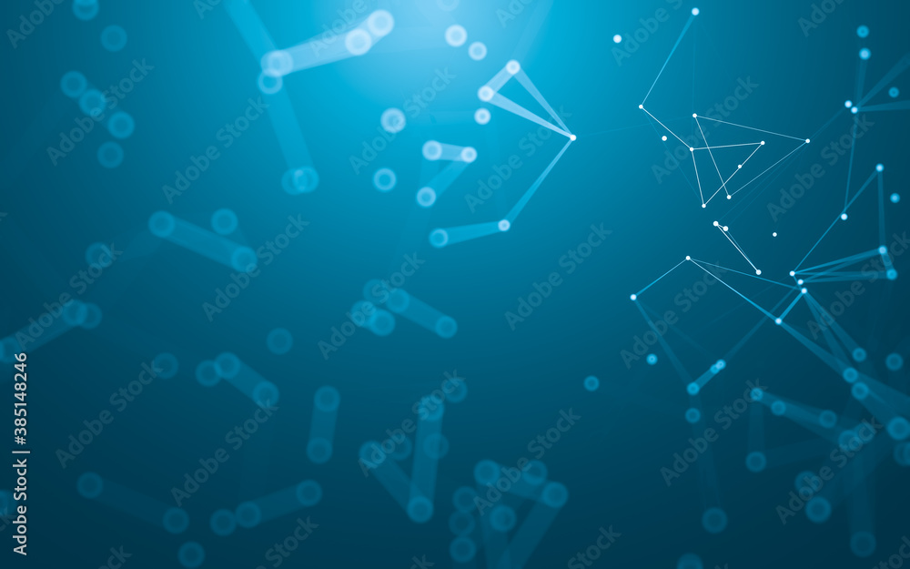 Abstract background. Molecules technology with polygonal shapes, connecting dots and lines. Connection structure. Big data visualization. Abstract background. Molecules technology with polygonal shapes, connecting dots and lines. Connection structure. Big data visualization.