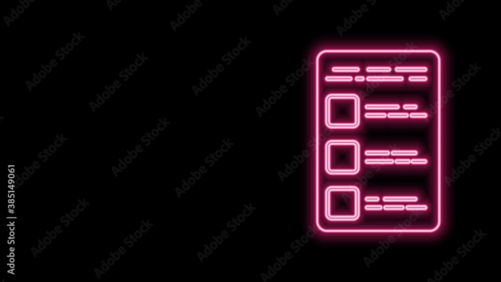 Glowing neon line Create account screen on mobile phone icon isolated on black background. 4K Video motion graphic animation Glowing neon line Create account screen on mobile phone icon isolated on black background. 4K Video motion graphic animation