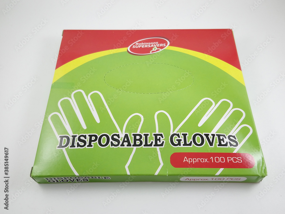 Robinsons supersavers disposable gloves in Manila, Philippines Stock