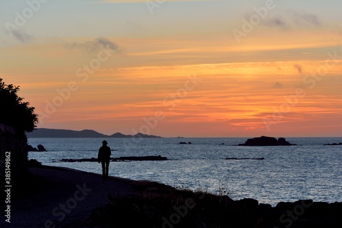 Beautiful sunset in Brittany. France © aquaphoto