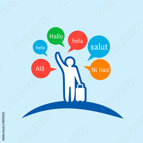 concept speak different languages travel