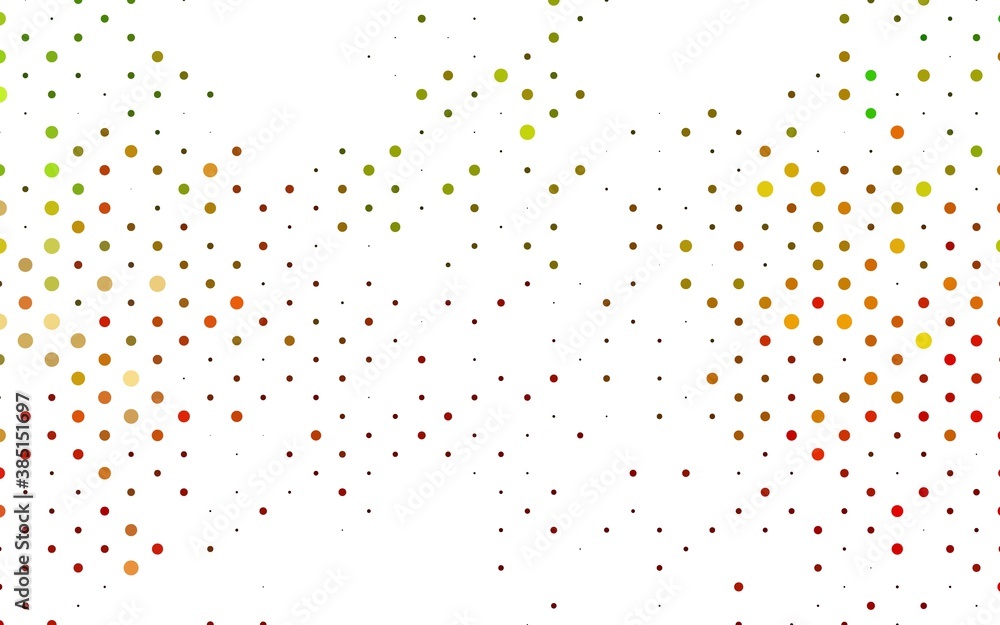 Obraz premium Light Green, Red vector cover with spots.