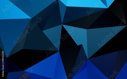 Light BLUE vector polygonal background. © Dmitry