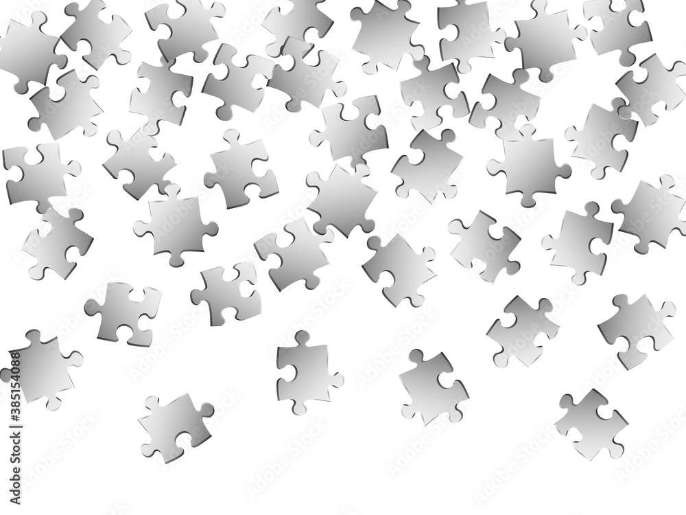 Game enigma jigsaw puzzle metallic silver parts Game enigma jigsaw puzzle metallic silver parts
