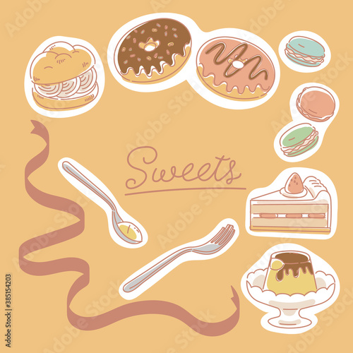 洋菓子スイーツのイラスト